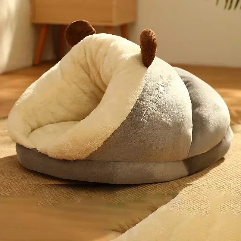 Cozy Plush Dog Bed Sofa – Warm Bolster Kennel for Small & Medium Dogs and Cats