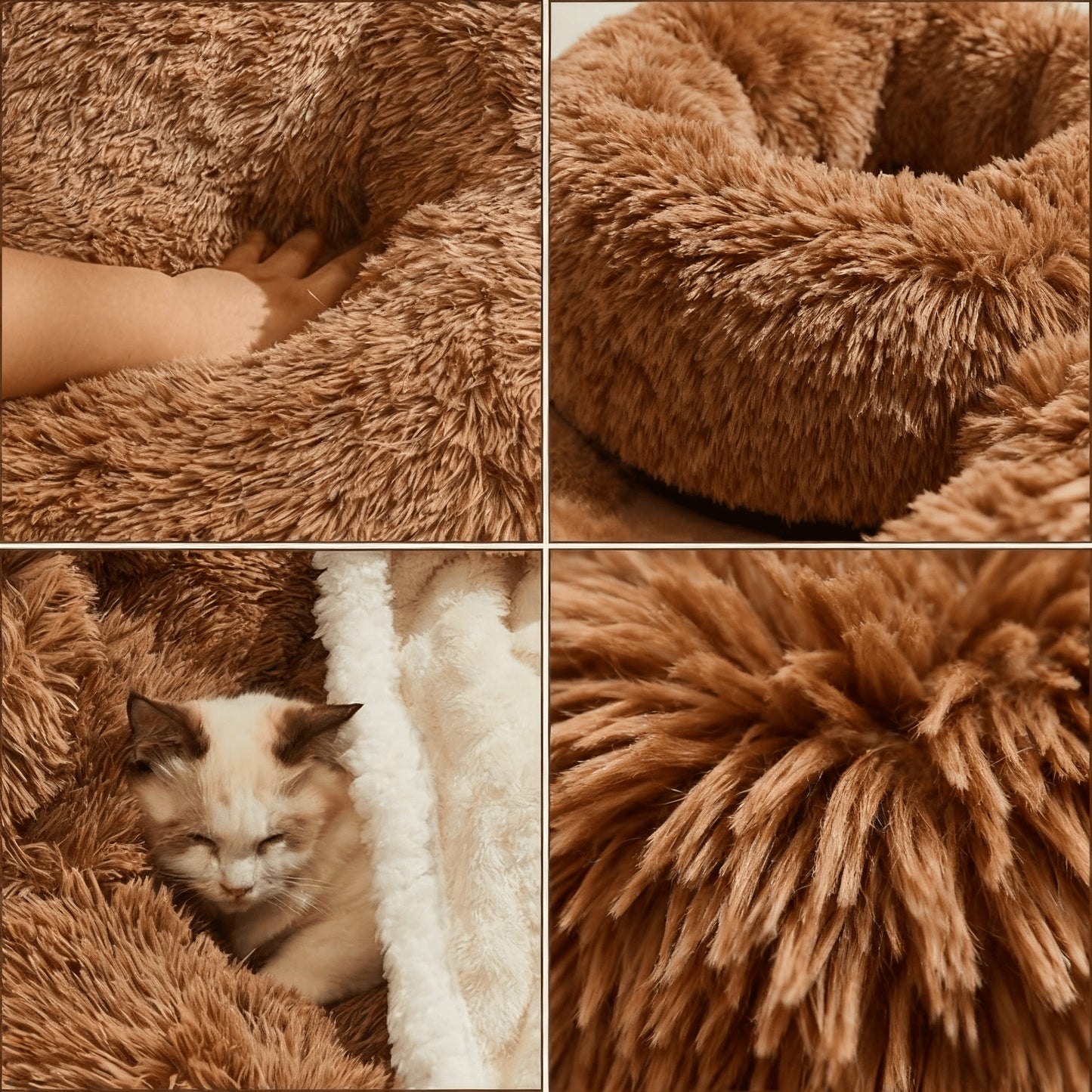 Cozy Bear Paw Pet Bed – Soft Fluffy Sofa Cushion for Dogs & Cats