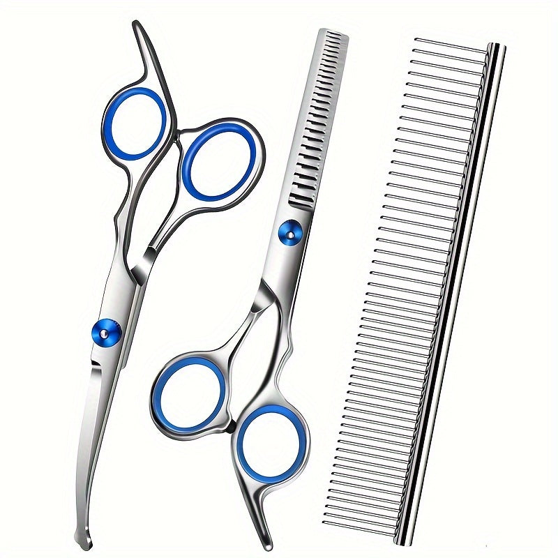 Professional Pet Grooming Shears Set | Stainless Steel | Dogs & Cats