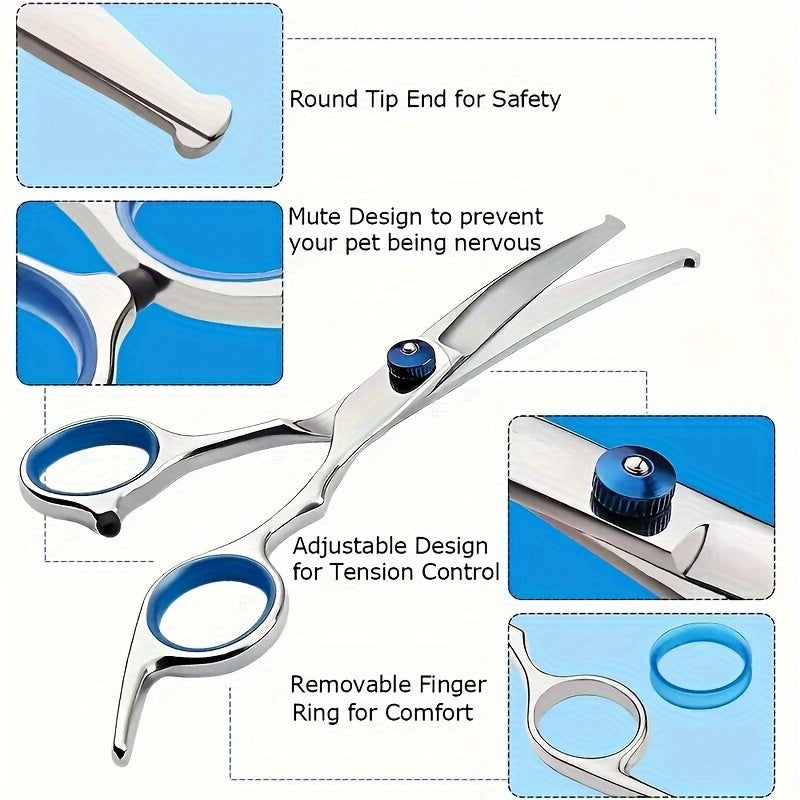 Professional Pet Grooming Shears Set | Stainless Steel | Dogs & Cats