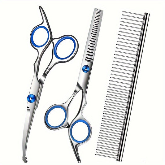 Professional Pet Grooming Shears Set | Stainless Steel | Dogs & Cats