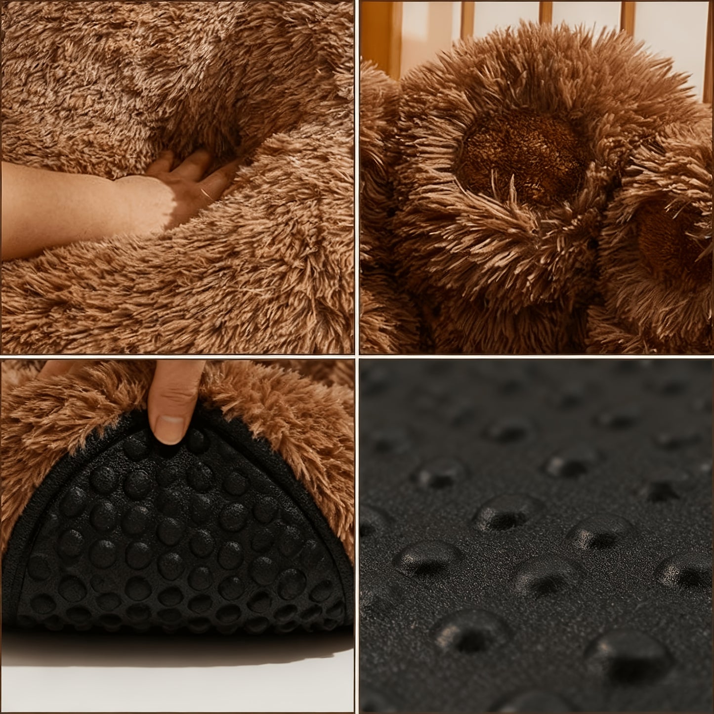 Cozy Bear Paw Pet Bed – Soft Fluffy Sofa Cushion for Dogs & Cats