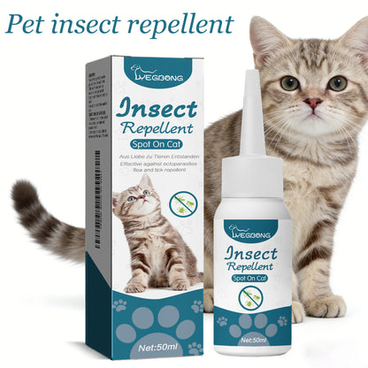 Pet Flea & Tick Drops – Natural Formula, Easy Spot-On Application, Up to 6 Months Protection for Dogs & Cats