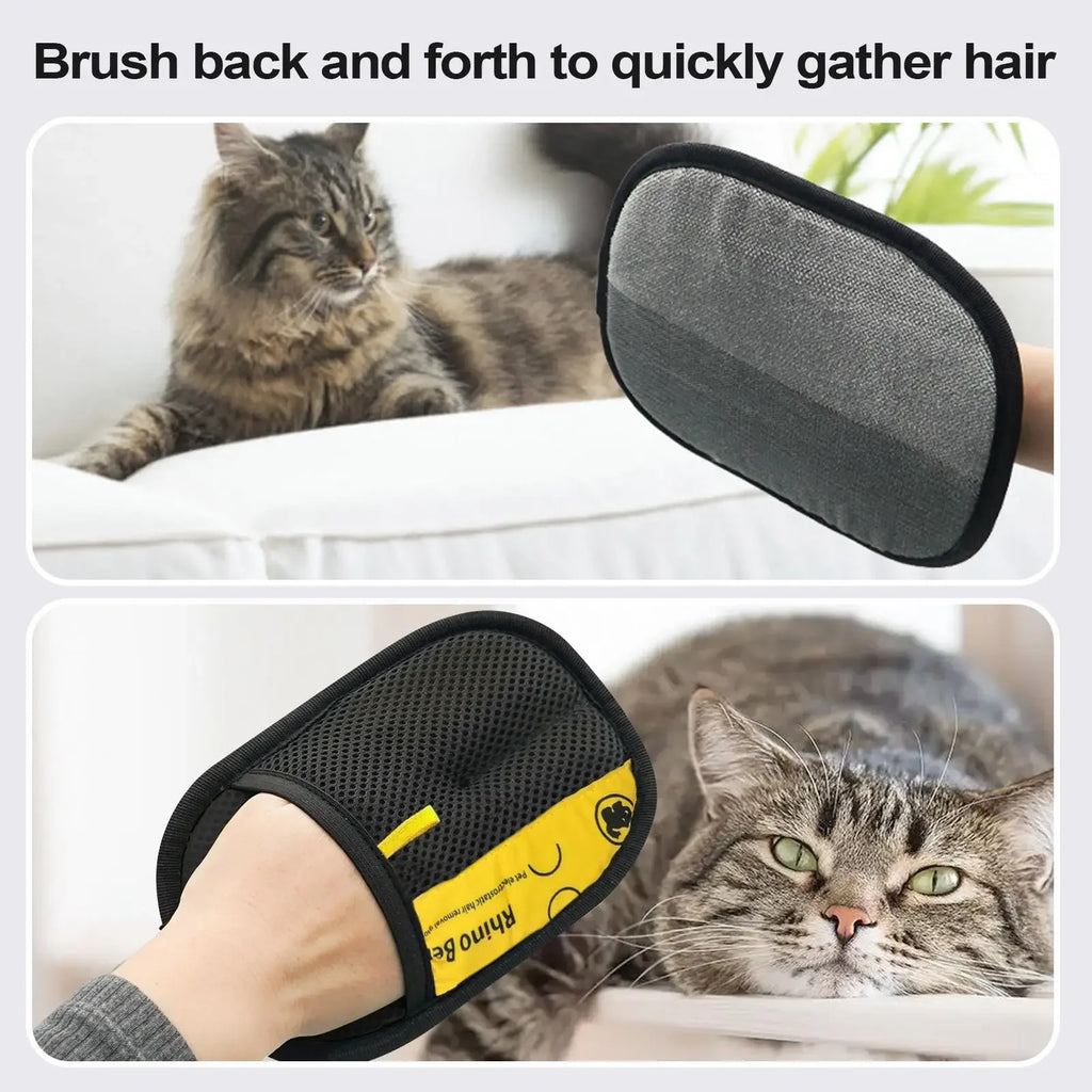 Pet Hair Removal Gloves (2-Pack) – Fast Electrostatic Lint & Fur Remover for Dogs, Cats, Furniture & Clothes