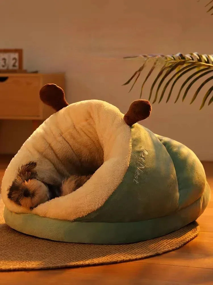 Cozy Plush Dog Bed Sofa – Warm Bolster Kennel for Small & Medium Dogs and Cats