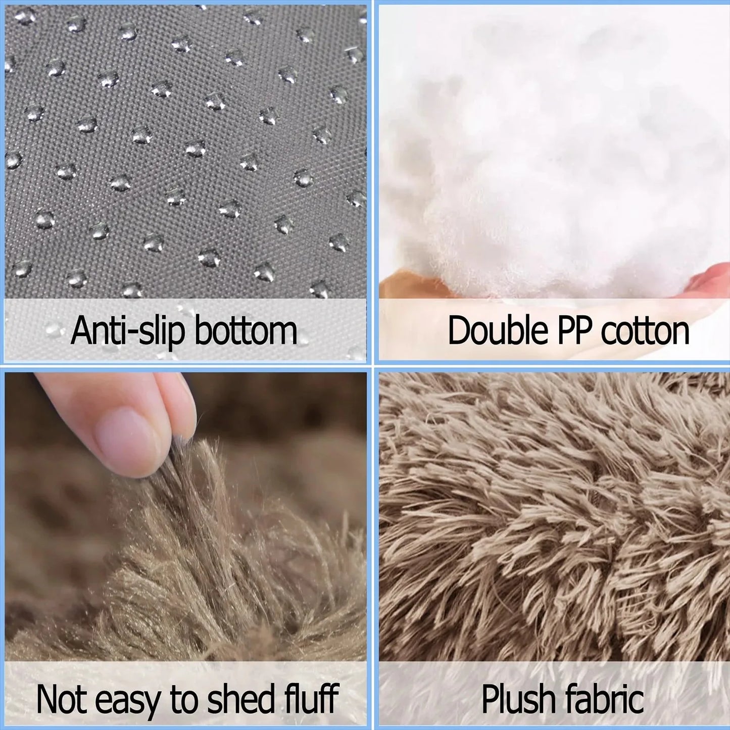 Plush Round Pet Bed – Washable Dog & Cat Basket (40–90cm, 21 Colors)