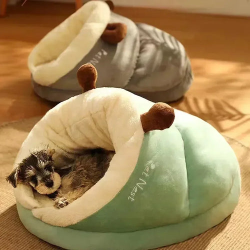 Cozy Plush Dog Bed Sofa – Warm Bolster Kennel for Small & Medium Dogs and Cats
