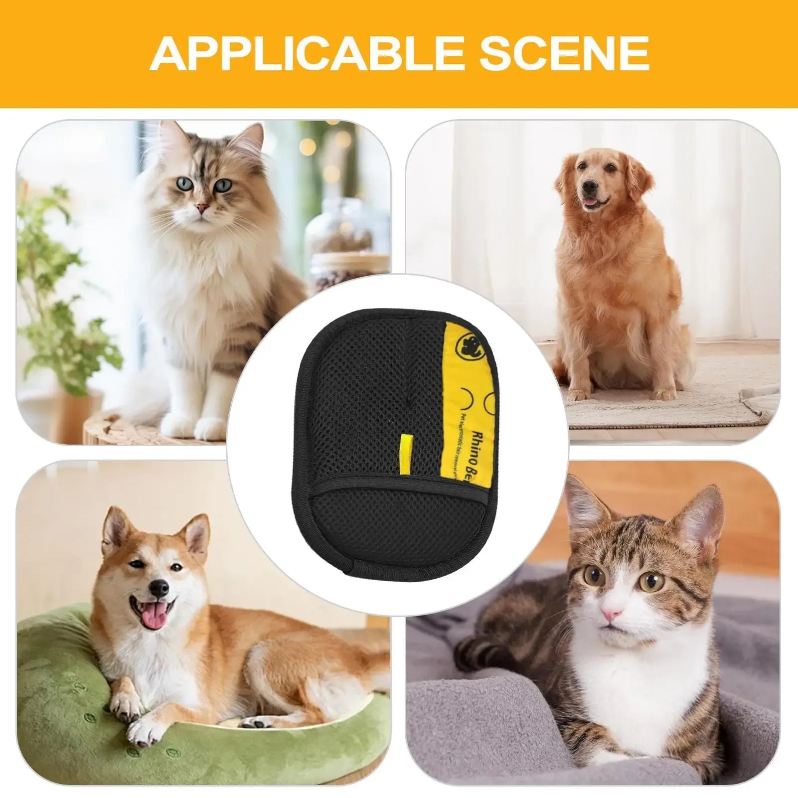 Pet Hair Removal Gloves (2-Pack) – Fast Electrostatic Lint & Fur Remover for Dogs, Cats, Furniture & Clothes