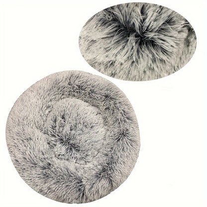 Plush Round Pet Bed – Washable Dog & Cat Basket (40–90cm, 21 Colors)