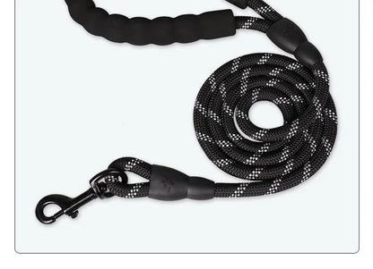 Reflective Dog Leash with Padded Foam Grip | 0.8cm–1.2cm Rope | 120–300cm