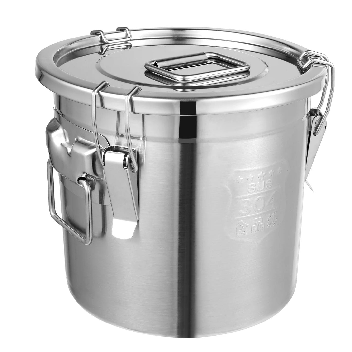 12L Stainless Steel Airtight Storage Bucket — German Crafted, Built to Last