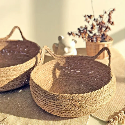 Handwoven Cat Nest Basket | 100% Cotton, Artisan-Made, All-Season