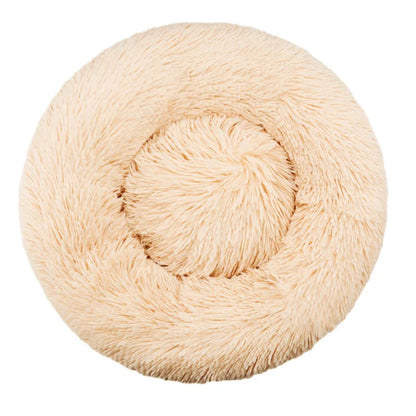 Plush Round Pet Bed – Washable Dog & Cat Basket (40–90cm, 21 Colors)