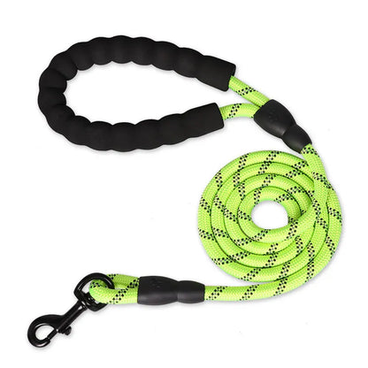 Reflective Dog Leash with Padded Foam Grip | 0.8cm–1.2cm Rope | 120–300cm