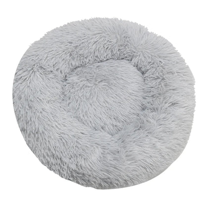 Plush Round Pet Bed – Washable Dog & Cat Basket (40–90cm, 21 Colors)