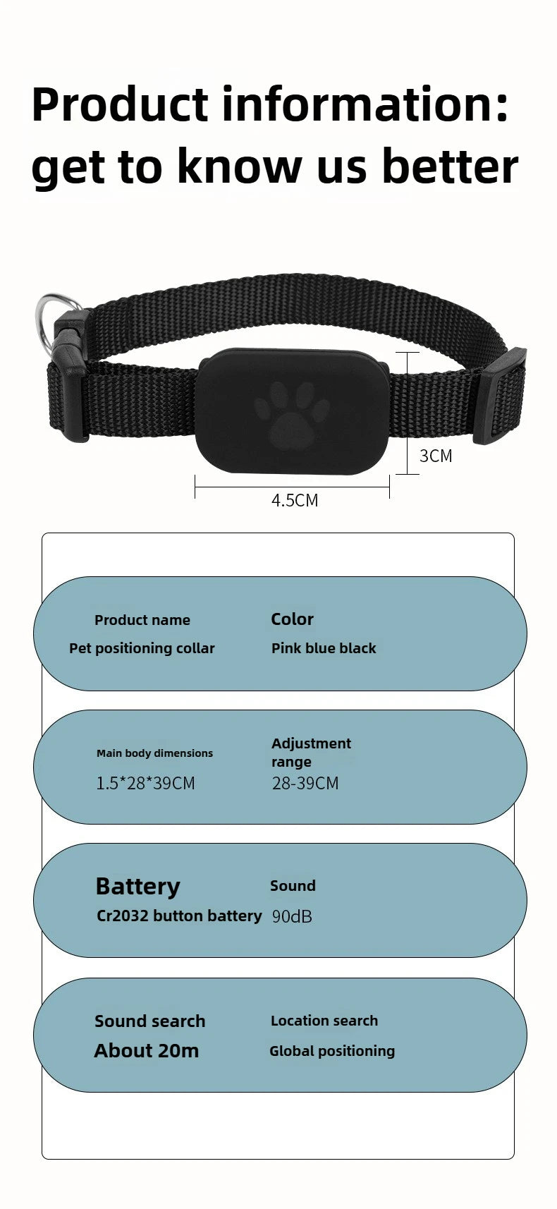 Pet GPS Tracker for Apple Find My – Waterproof, Real-Time Location & Anti-Lost Collar Tag for Dogs & Cats