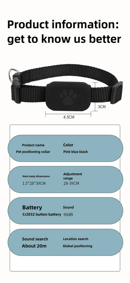 Pet GPS Tracker for Apple Find My – Waterproof, Real-Time Location & Anti-Lost Collar Tag for Dogs & Cats