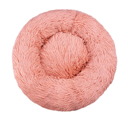 Plush Round Pet Bed – Washable Dog & Cat Basket (40–90cm, 21 Colors)