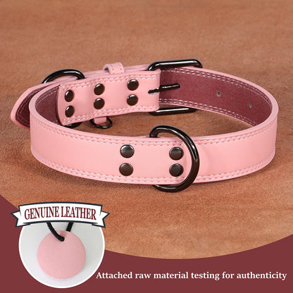 Genuine Leather Dog Collar – Soft, Durable & Built to Last | S–XL
