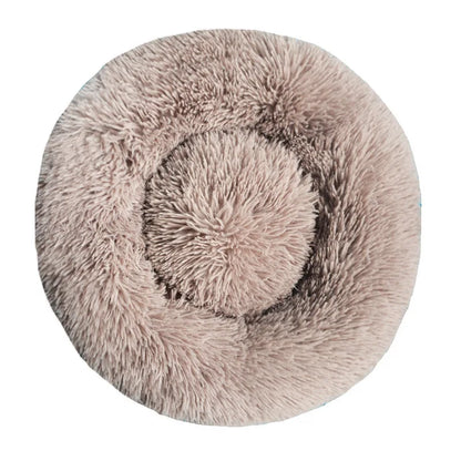 Plush Round Pet Bed – Washable Dog & Cat Basket (40–90cm, 21 Colors)
