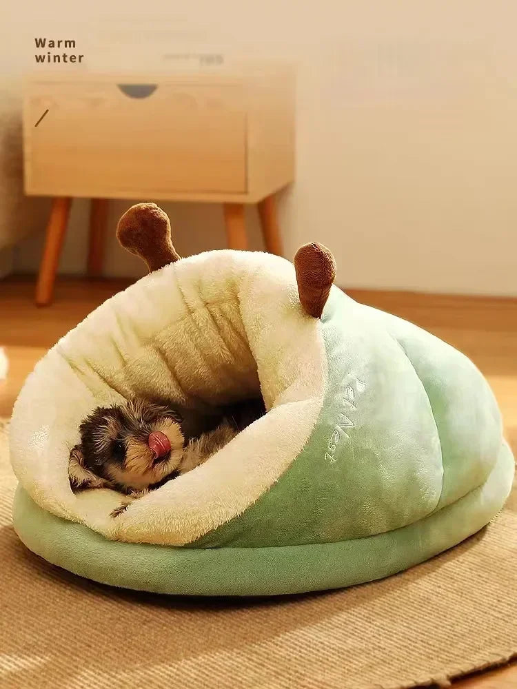 Cozy Plush Dog Bed Sofa – Warm Bolster Kennel for Small & Medium Dogs and Cats