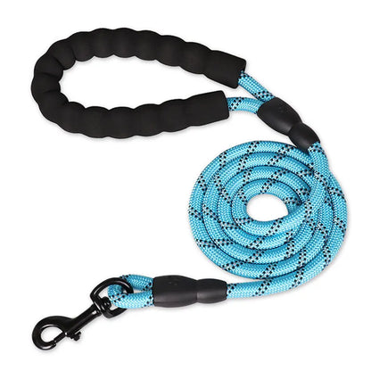 Reflective Dog Leash with Padded Foam Grip | 0.8cm–1.2cm Rope | 120–300cm