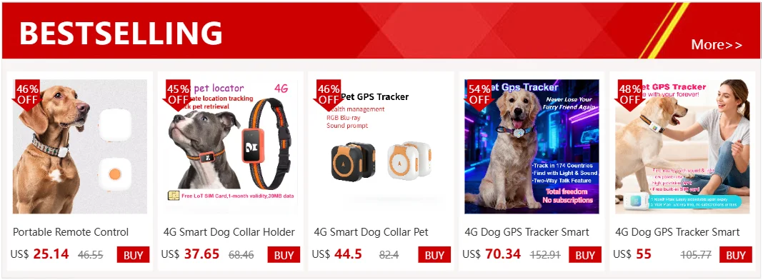 4G Smart GPS Tracker for Small Dogs & Cats – Lightweight Pet Locator with Health Monitor