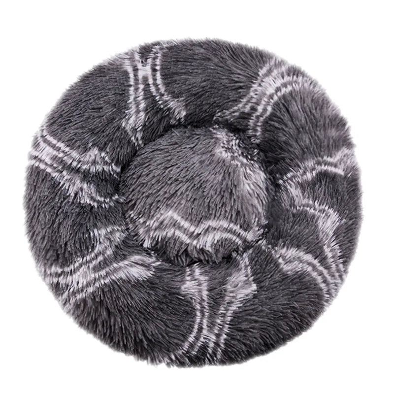 Plush Round Pet Bed – Washable Dog & Cat Basket (40–90cm, 21 Colors)