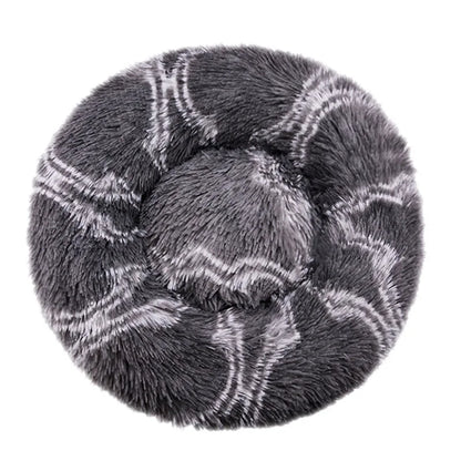 Plush Round Pet Bed – Washable Dog & Cat Basket (40–90cm, 21 Colors)