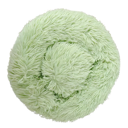 Plush Round Pet Bed – Washable Dog & Cat Basket (40–90cm, 21 Colors)