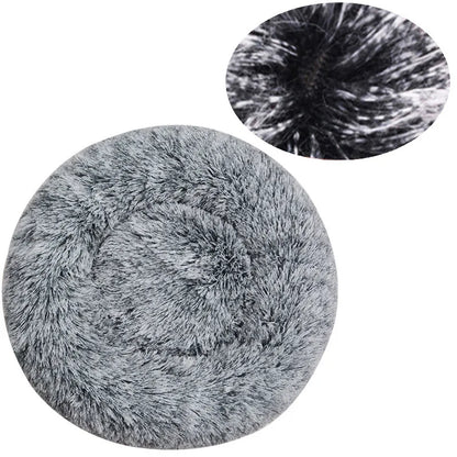 Plush Round Pet Bed – Washable Dog & Cat Basket (40–90cm, 21 Colors)