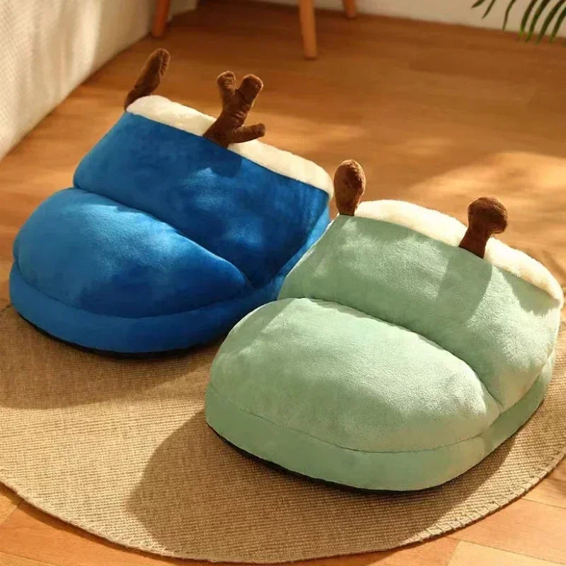 Cozy Plush Dog Bed Sofa – Warm Bolster Kennel for Small & Medium Dogs and Cats