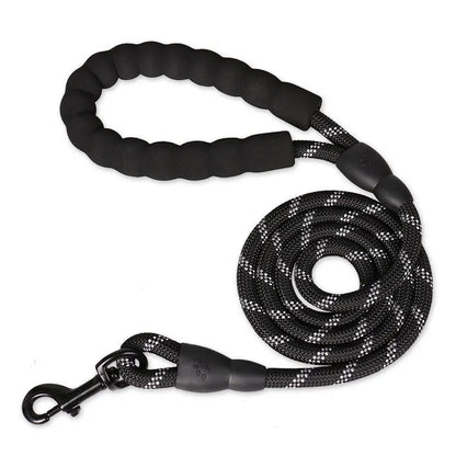 Reflective Dog Leash with Padded Foam Grip | 0.8cm–1.2cm Rope | 120–300cm