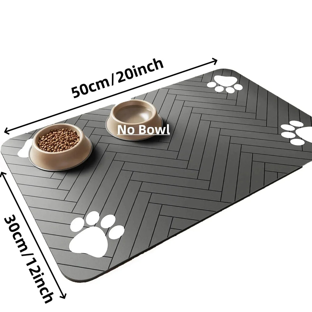 Absorbent Pet Feeding Mat | Waterproof Placemat for Dog & Cat Food Bowls