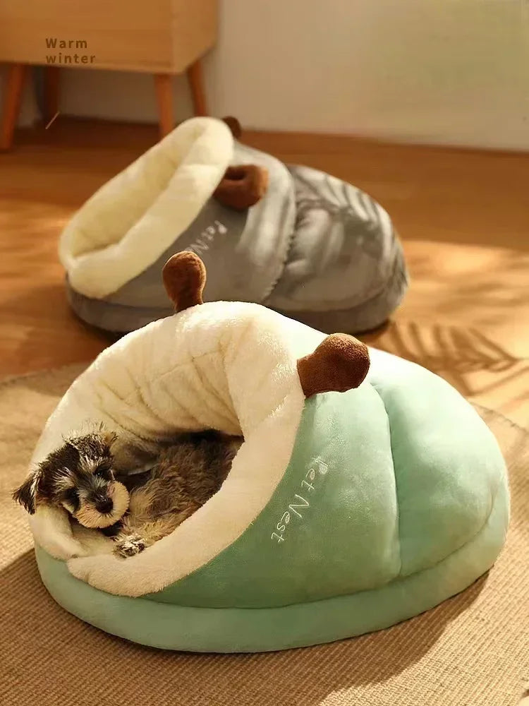 Cozy Plush Dog Bed Sofa – Warm Bolster Kennel for Small & Medium Dogs and Cats