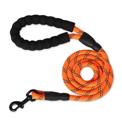 Reflective Dog Leash with Padded Foam Grip | 0.8cm–1.2cm Rope | 120–300cm