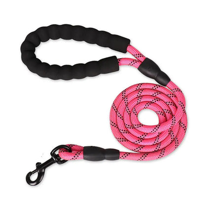 Reflective Dog Leash with Padded Foam Grip | 0.8cm–1.2cm Rope | 120–300cm