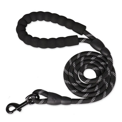 Reflective Dog Leash with Padded Foam Grip | 0.8cm–1.2cm Rope | 120–300cm