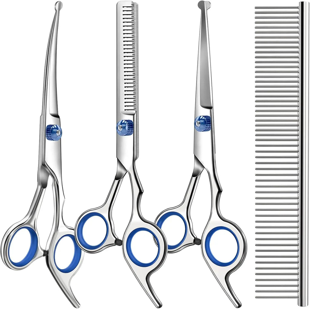 Professional Pet Grooming Shears Set | Stainless Steel | Dogs & Cats