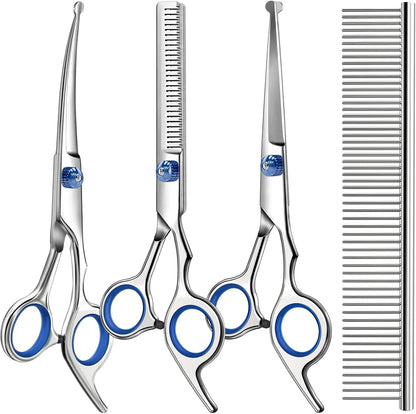 Professional Pet Grooming Shears Set | Stainless Steel | Dogs & Cats