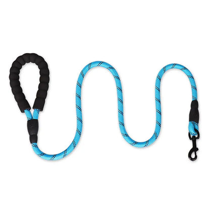 Reflective Dog Leash with Padded Foam Grip | 0.8cm–1.2cm Rope | 120–300cm