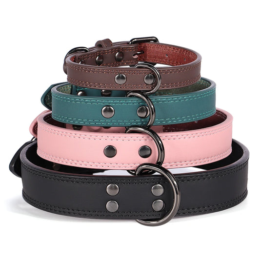 Genuine Leather Dog Collar – Soft, Durable & Built to Last | S–XL