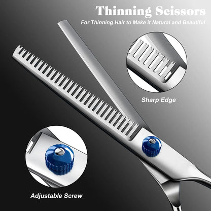 Professional Pet Grooming Shears Set | Stainless Steel | Dogs & Cats
