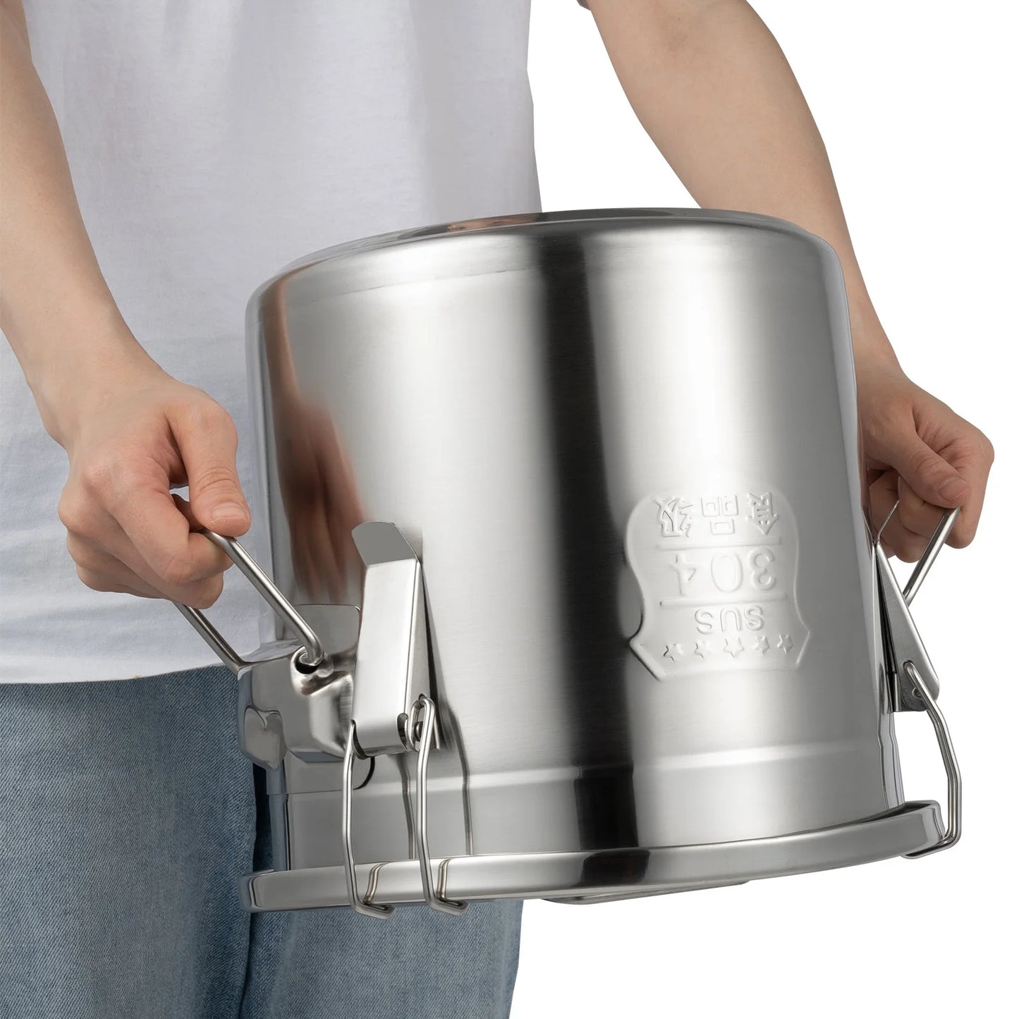 12L Stainless Steel Airtight Storage Bucket — German Crafted, Built to Last