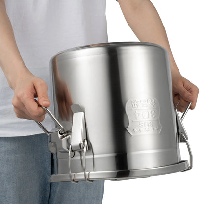 12L Stainless Steel Airtight Storage Bucket — German Crafted, Built to Last