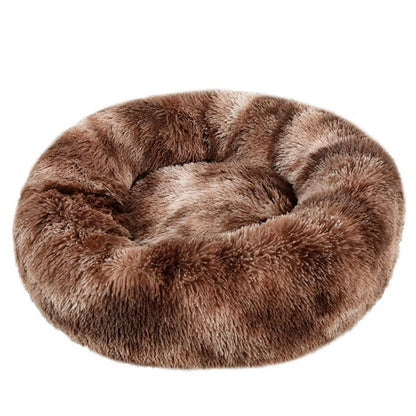 Plush Round Pet Bed – Washable Dog & Cat Basket (40–90cm, 21 Colors)