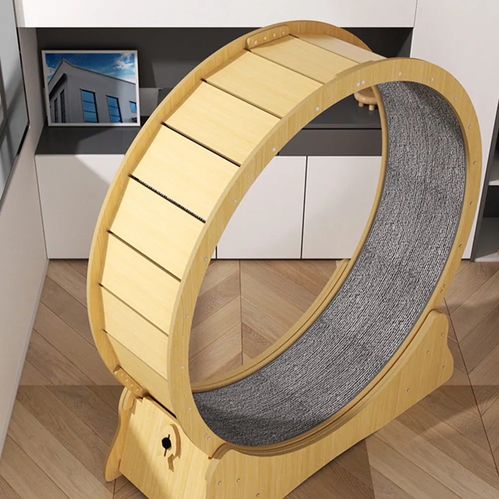 Cat Exercise Running Wheel Mat | Scratch Pad for Indoor Cat Health & Fitness
