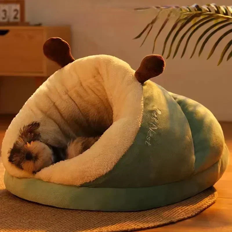 Cozy Plush Dog Bed Sofa – Warm Bolster Kennel for Small & Medium Dogs and Cats
