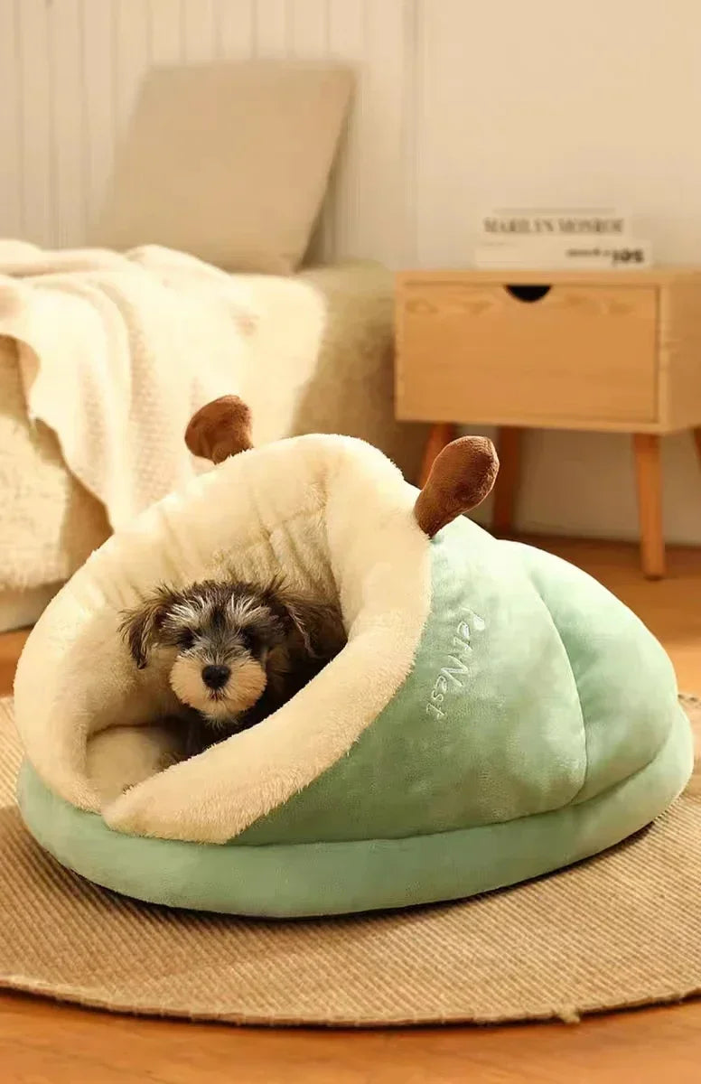 Cozy Plush Dog Bed Sofa – Warm Bolster Kennel for Small & Medium Dogs and Cats
