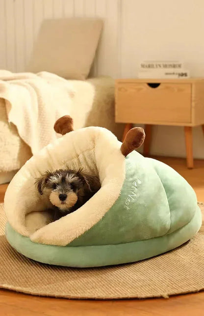 Cozy Plush Dog Bed Sofa – Warm Bolster Kennel for Small & Medium Dogs and Cats